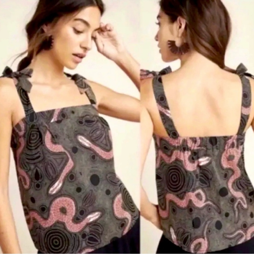 Corey Lynn Calter Abstract Print Tank Top